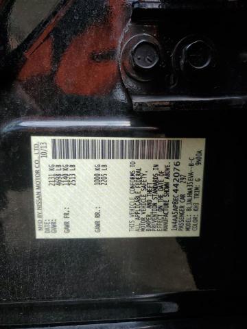 1N4AA5AP8EC442076 - 2014 NISSAN MAXIMA S BLACK photo 12