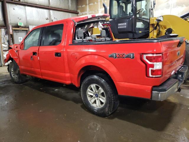 1FTEW1EG8JKD59005 - 2018 FORD F150 4X4 SUPERCREW RED photo 2