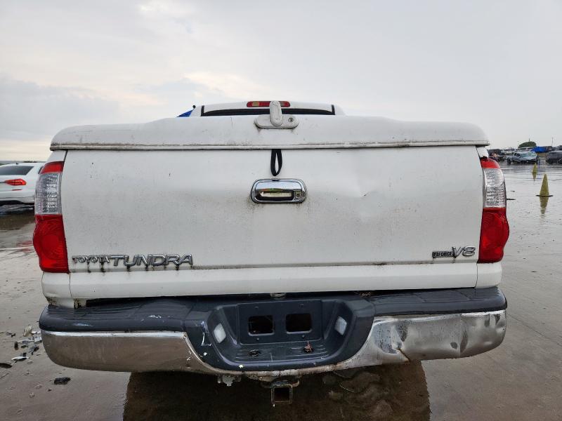 5TBET34105S489465 - 2005 TOYOTA TUNDRA DOUBLE CAB SR5 WHITE photo 6