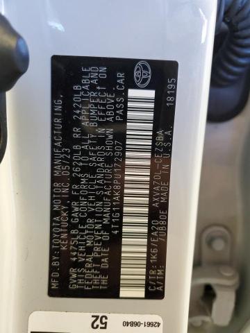 4T1G11AK8PU172907 - 2023 TOYOTA CAMRY SE NIGHT SHADE WHITE photo 12