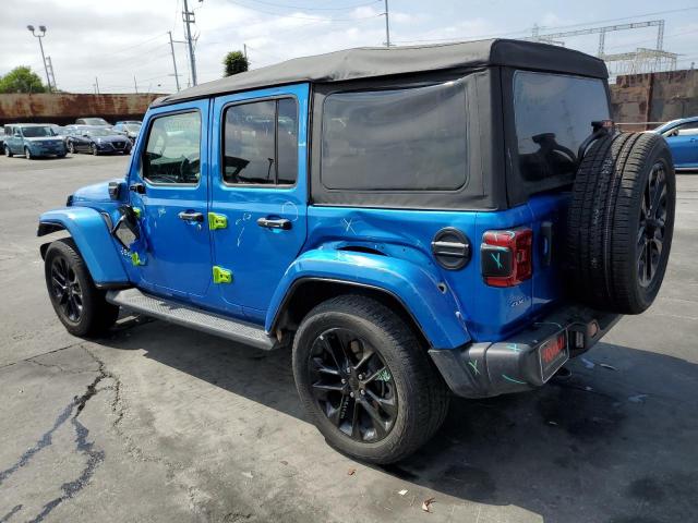 1C4JJXP65MW763445 - 2021 JEEP WRANGLER U SAHARA 4XE BLUE photo 2