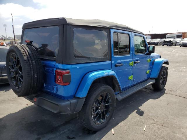 1C4JJXP65MW763445 - 2021 JEEP WRANGLER U SAHARA 4XE BLUE photo 3