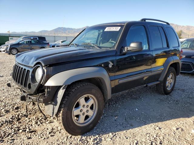 1J4GL48K96W152233 - 2006 JEEP LIBERTY SPORT BLACK photo 1