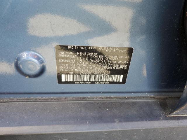 JF2SH6BC7AH802657 - 2010 SUBARU FORESTER XS Bleu photo 13