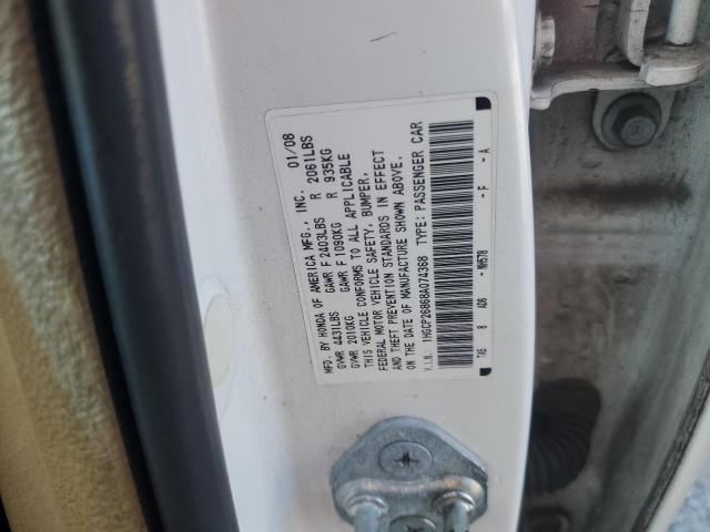 1HGCP26868A074368 - 2008 HONDA ACCORD EXL WHITE photo 12