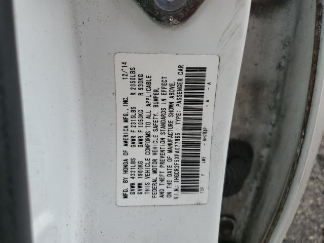 1HGCR2F5XFA077965 - 2015 HONDA ACCORD SPORT WHITE photo 12