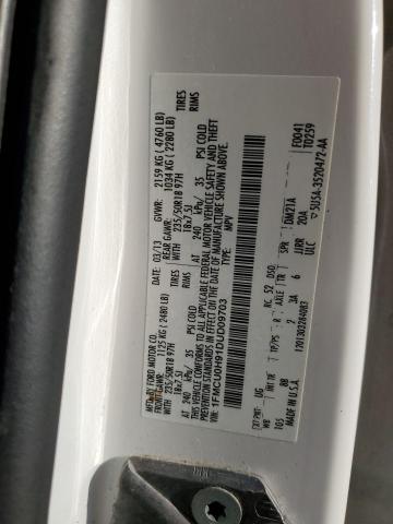 1FMCU0H91DUD09703 - 2013 FORD ESCAPE SEL WHITE photo 13