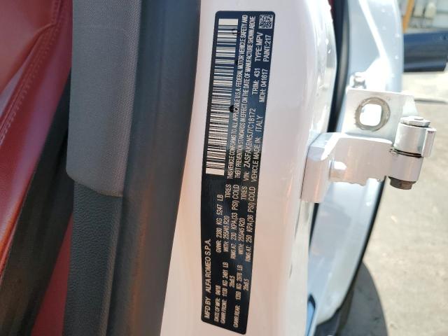 ZASFAKBN5J7C18172 - 2018 ALFA ROMEO STELVIO TI თეთრი ფოტო 13