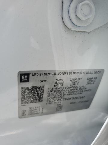 3GCPWCED2KG267147 - 2019 CHEVROLET SILVERADO C1500 LT Beyaz fotoğraf 12