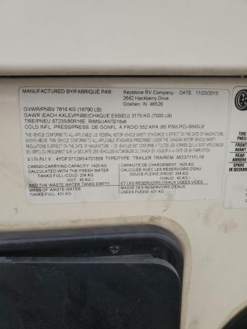 4YDF37129G4701856 - 2016 KEYSTONE MONTANA TAN photo 10