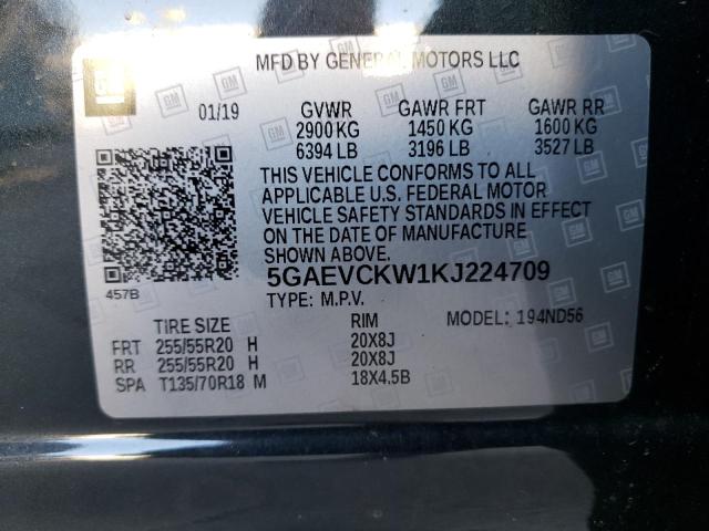 5GAEVCKW1KJ224709 - 2019 BUICK ENCLAVE AVENIR GREEN photo 14