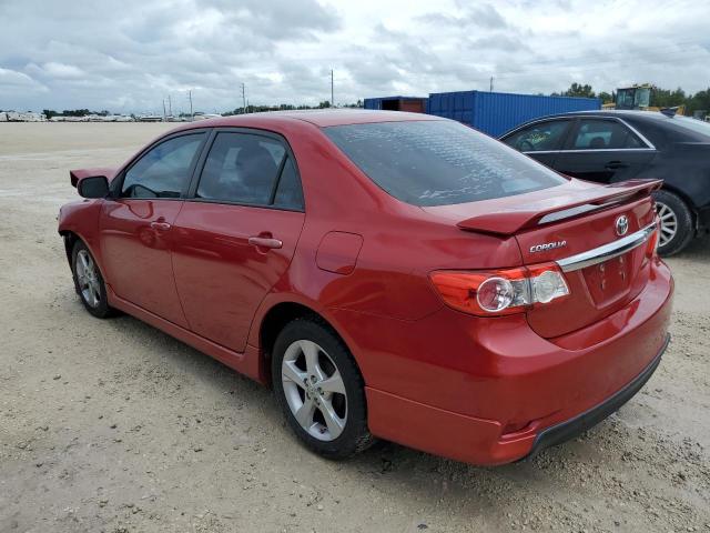 2T1BU4EE8BC617700 - 2011 TOYOTA COROLLA 4D BASE RED photo 2
