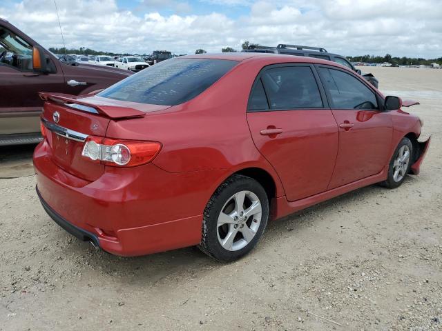 2T1BU4EE8BC617700 - 2011 TOYOTA COROLLA 4D BASE RED photo 3