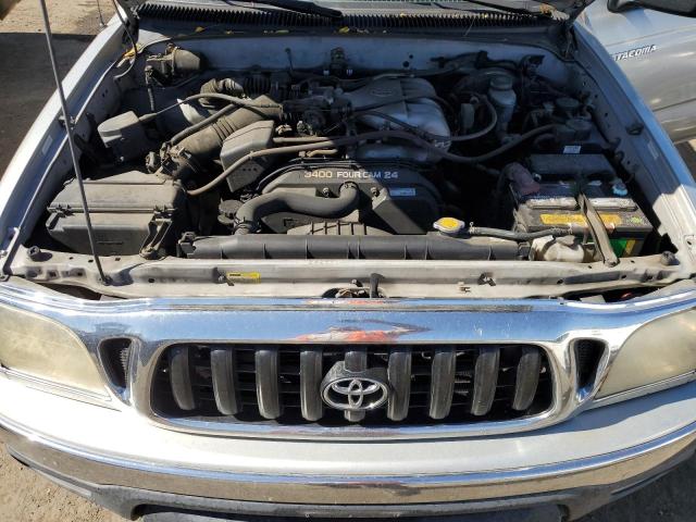 5TESN92N81Z752408 - 2001 TOYOTA TACOMA XTRACAB PRERUNNER ვერცხლისფერი ფოტო 11