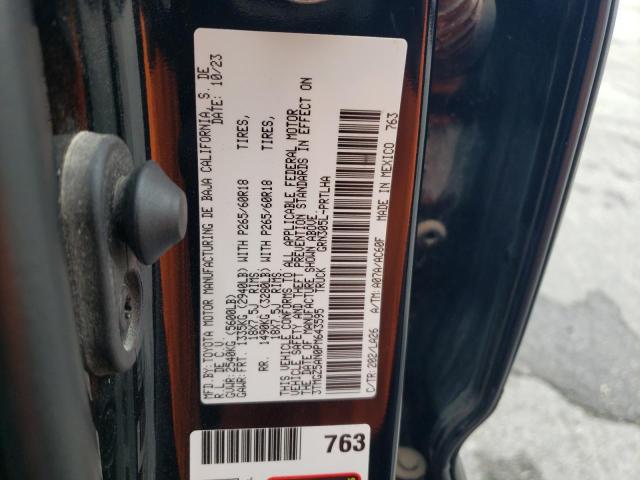 3TMGZ5AN0PM643595 - 2023 TOYOTA TACOMA DOUBLE CAB BLACK photo 12