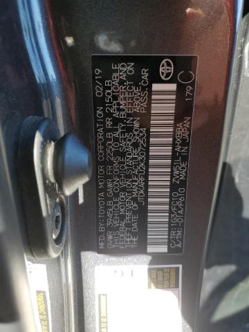 JTDKARFU2K3072534 - 2019 TOYOTA PRIUS ნაცრისფერი ფოტო 12