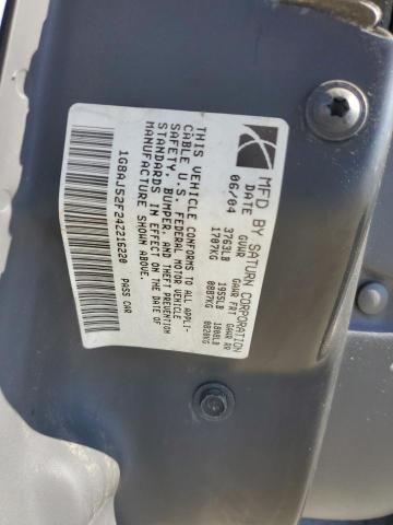 1G8AJ52F24Z216220 - 2004 SATURN ION LEVEL 2 SILVER photo 12