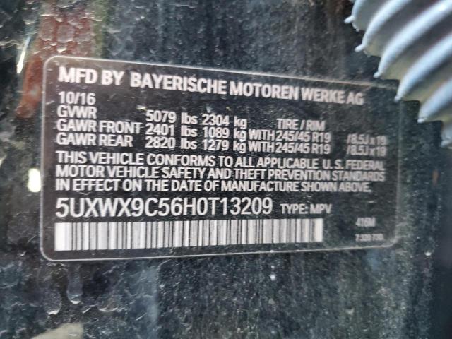 5UXWX9C56H0T13209 - 2017 BMW X3 XDRIVE28I BLACK photo 13