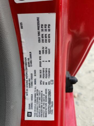 1GCCS148668139847 - 2006 CHEVROLET COLORADO RED photo 12