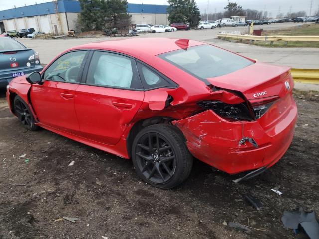 2HGFE2F5XNH543841 - 2022 HONDA CIVIC SPORT 红色 照片 2