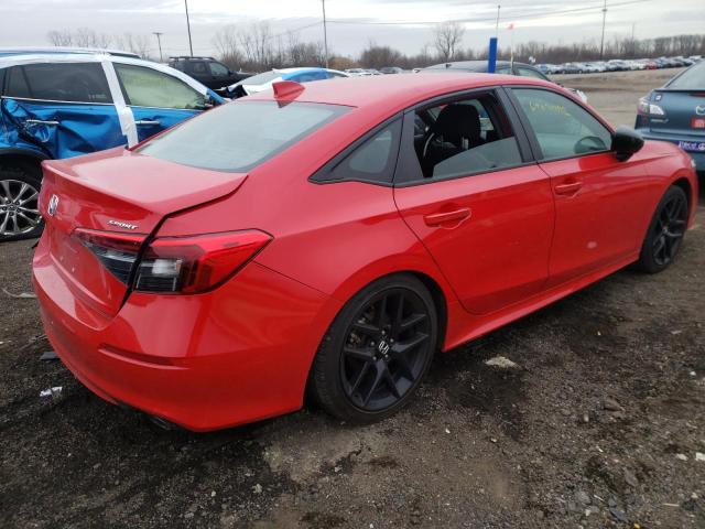 2HGFE2F5XNH543841 - 2022 HONDA CIVIC SPORT 红色 照片 3