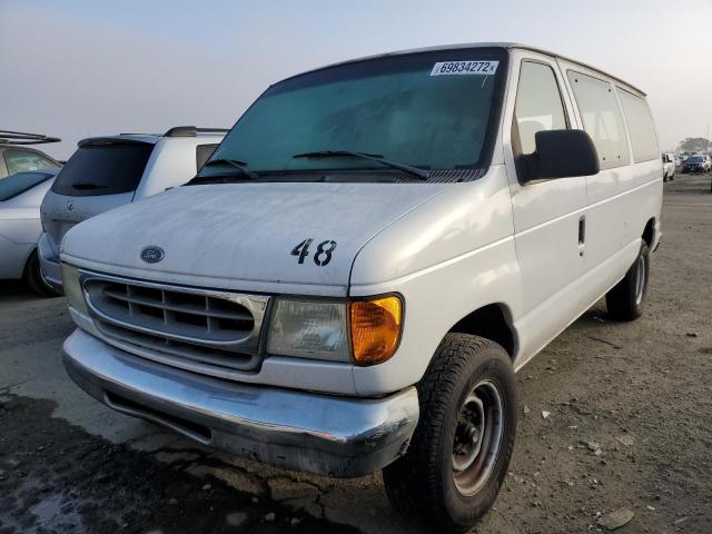 1FBNE31L02HA65781 - 2002 FORD E-350 E350 SUPER DUTY WAGON WHITE photo 1