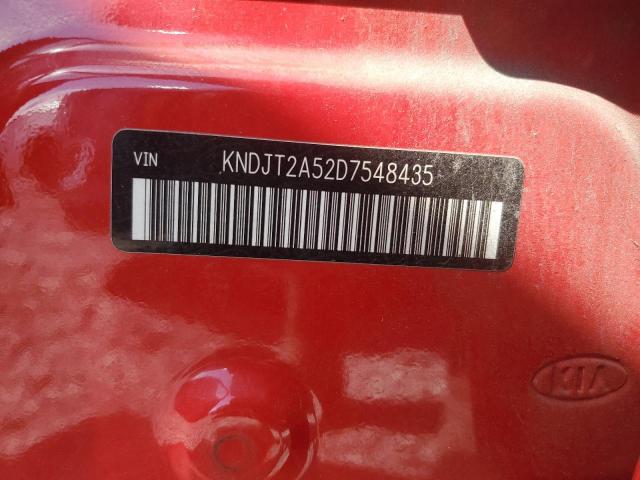 KNDJT2A52D7548435 - 2013 KIA SOUL RED photo 12