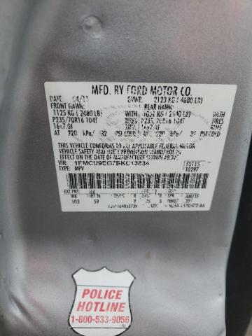 1FMCU9EG7BKC13834 - 2011 FORD ESCAPE LIMITED SILVER photo 13