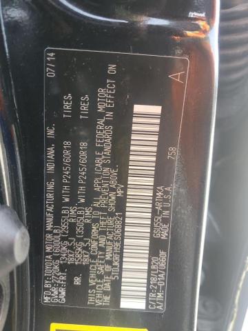 5TDJKRFH9ES068821 - 2014 TOYOTA HIGHLANDER XLE Qara foto 13