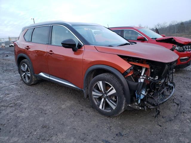 JN8AT3DD5MW301445 - 2021 NISSAN ROGUE PLATINUM ORANGE photo 4