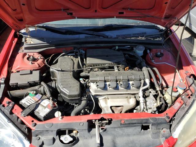 1HGES16335L012643 - 2005 HONDA CIVIC DX VP Rot Foto 11