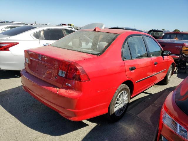 1HGES16335L012643 - 2005 HONDA CIVIC DX VP Rot Foto 3