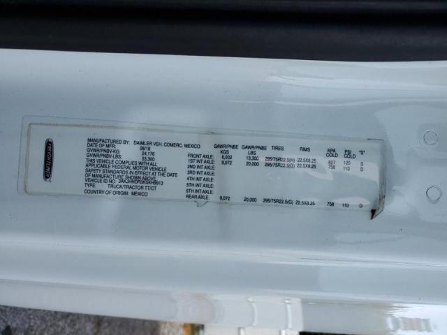 3AKJHHDR3KSKH9913 - 2019 FREIGHTLINER CASCADIA 1 WHITE photo 10