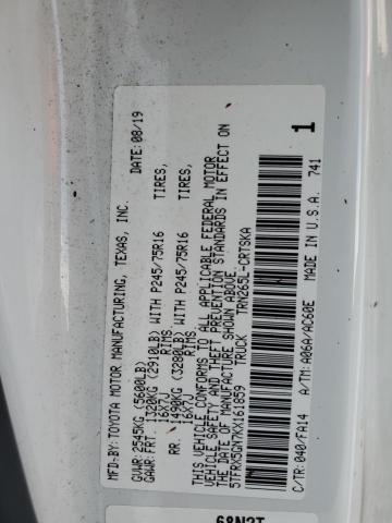 5TFRX5GN7KX161859 - 2019 TOYOTA TACOMA ACCESS CAB Weiß Foto 12