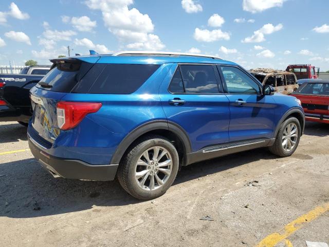 1FMSK8FH8LGC00114 - 2020 FORD EXPLORER LIMITED BLUE photo 3
