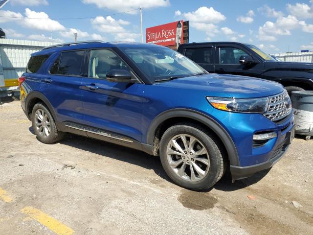 1FMSK8FH8LGC00114 - 2020 FORD EXPLORER LIMITED BLUE photo 4