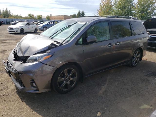 5TDXZ3DC1KS969073 - 2019 TOYOTA SIENNA SE GRAY photo 1