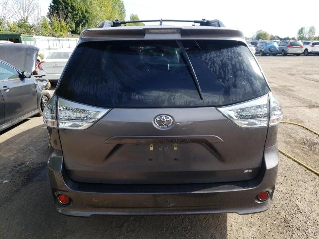 5TDXZ3DC1KS969073 - 2019 TOYOTA SIENNA SE GRAY photo 6