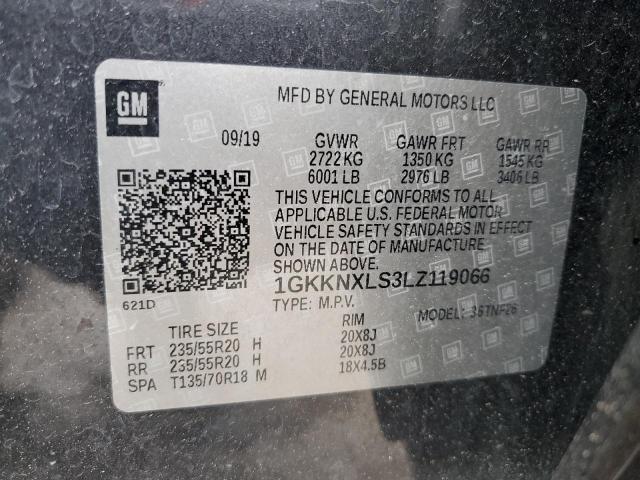 1GKKNXLS3LZ119066 - 2020 GMC ACADIA DENALI BLACK photo 13