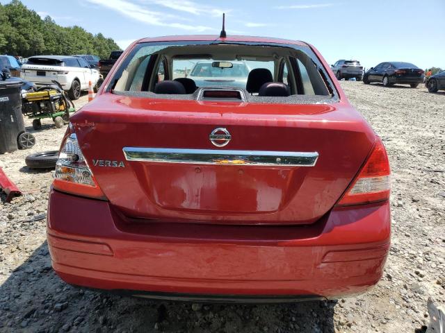 3N1BC1AP8AL414247 - 2010 NISSAN VERSA S RED photo 6