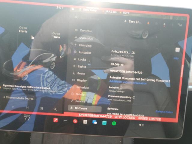 5YJ3E1EB9MF044729 - 2021 TESLA MODEL 3 GRAY photo 9