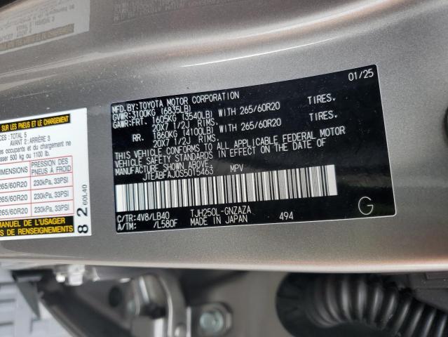 JTEABFAJ0S5015463 - 2025 TOYOTA LAND CRUIS BASE Szary zdjęcie 13