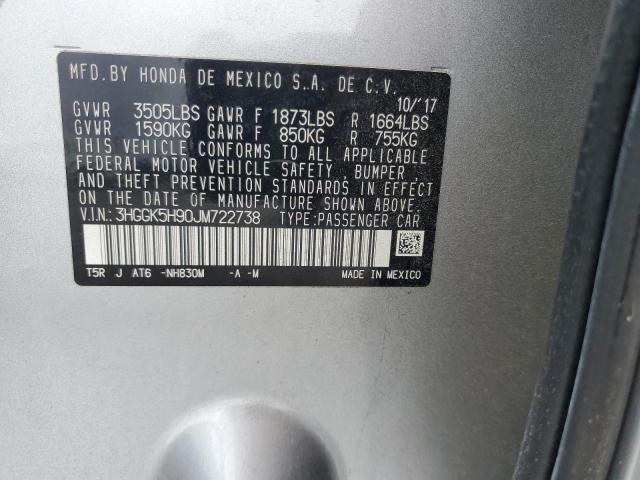 3HGGK5H90JM722738 - 2018 HONDA FIT EX Gümüş foto 13