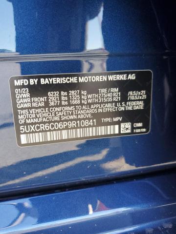 5UXCR6C06P9R10841 - 2023 BMW X5 XDRIVE40I BLUE photo 13