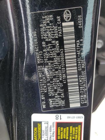 4T1BK1EB1DU060043 - 2013 TOYOTA AVALON BASE 黑色 照片 12