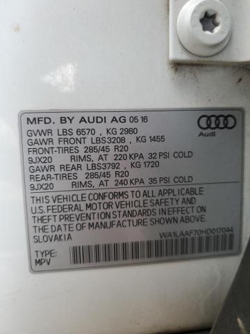 WA1LAAF70HD017044 - 2017 AUDI Q7 PREMIUM PLUS Ağ foto 13