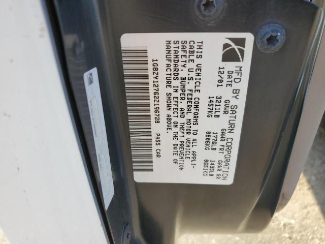 1G8ZY12762Z196728 - 2002 SATURN SC2 WHITE photo 12
