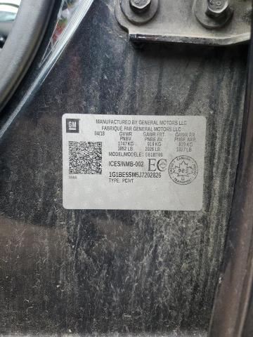 1G1BE5SM5J7202826 - 2018 CHEVROLET CRUZE LT შავი ფოტო 12