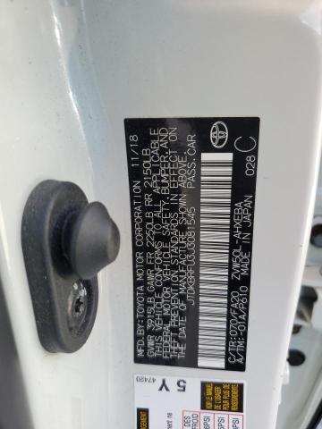 JTDKBRFU3J3081545 - 2018 TOYOTA PRIUS 白色 照片 12