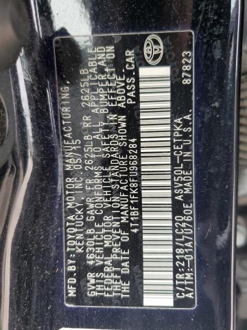 4T1BF1FK8FU968284 - 2015 TOYOTA CAMRY LE BLACK photo 12